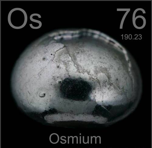 Osmium (Os) : Unsur, Sifat dan Kegunaan