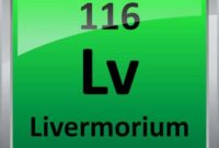Livermorium (Lv) Penjelasan, Sifat, Kegunaan dan Bahaya
