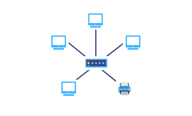 Contoh Gambar Topologi Star Sederhana Untuk Jaringan LAN